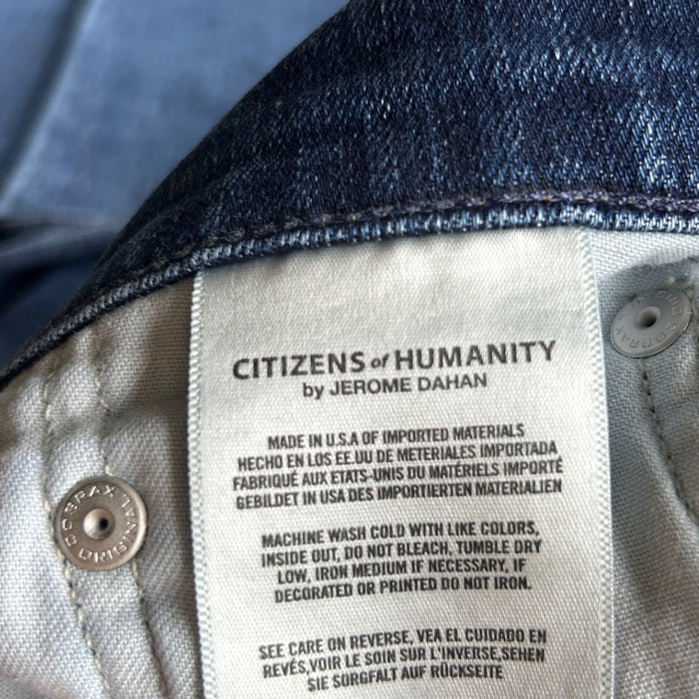 Citizens of Humanity Mens Sid Straight Leg Jeans Blue Wash 604-372 Made in USA - Picture 9 of 16